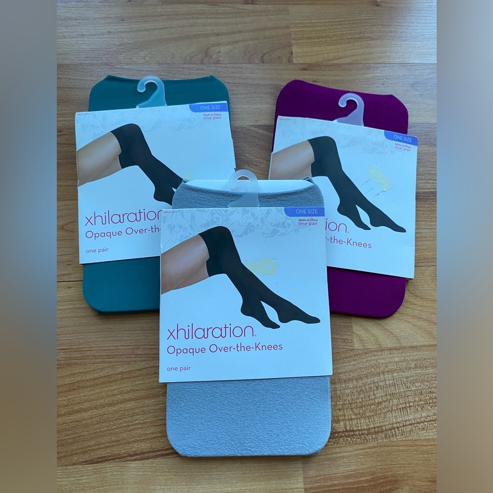 Xhilaration Opaque over- the -knees  lot of 3